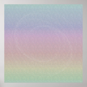 Gradient Rainbow Holo-Mönster med Dusty Swirl Poster
