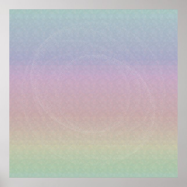 Gradient Rainbow Holo-Mönster med Dusty Swirl Poster (Framsidan)