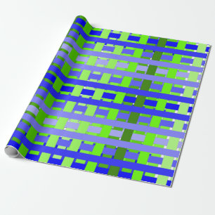 Gradient Rutig blå Presentpapper