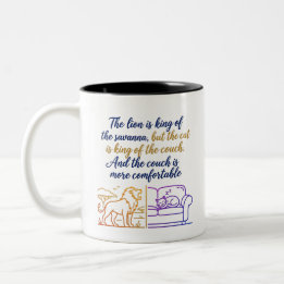 Gradient Savanna & Soffa Illustration | Humoristis Två-Tonad Mugg