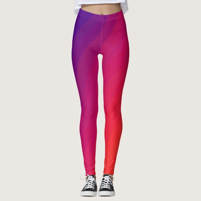 Gradient Solid Färg Leggings (Framsida)