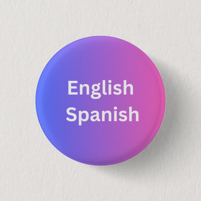 Gradient Stil English Español - jag talar spanska Knapp (Framsida)