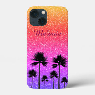 Gradient Sunset Personlig med Sparkly Handflatan T