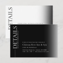 Gradient Svart & Vitt Detaljer Inneslutningskort