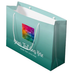 Gradient Tealblå Anpassningsbar Mall Din Logotyp H