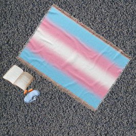 Gradient Transpersonella Prideflaggan - Transflagg Filt