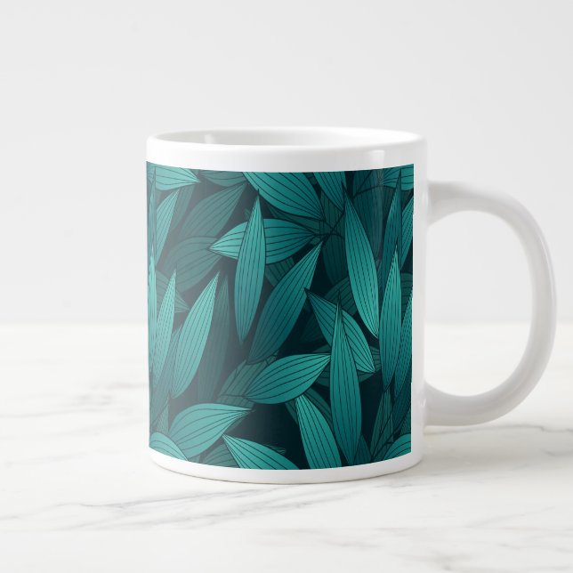 Gradient tropiska blad jumbo mugg (Höger)