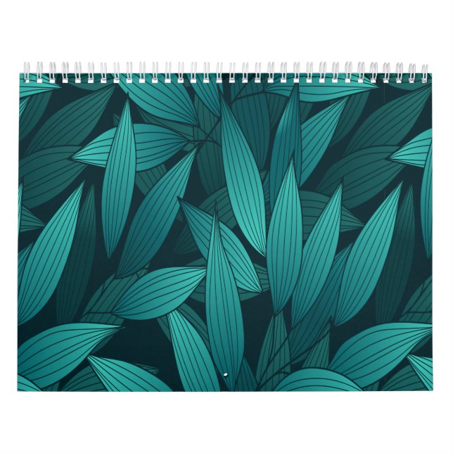 Gradient tropiska blad kalender (Omslag)