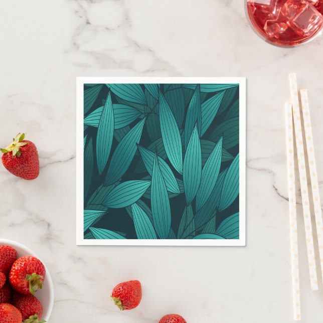 Gradient tropiska blad pappersservett (Insitu)
