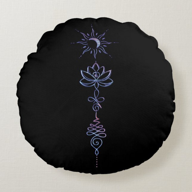 Gradient Unalome Group  Rund Kudde (Framsidan)