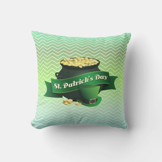 Gradient Zigzag Chevron Kudde (Framsida)