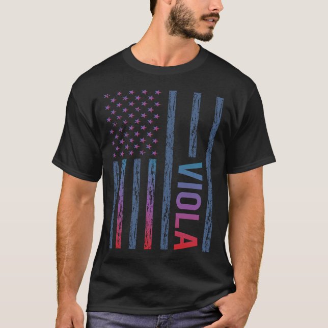 Gradientflagga Viola Violist T Shirt (Framsida)