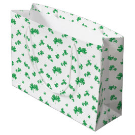 Gradientgrön irländsk shamrock-mönster