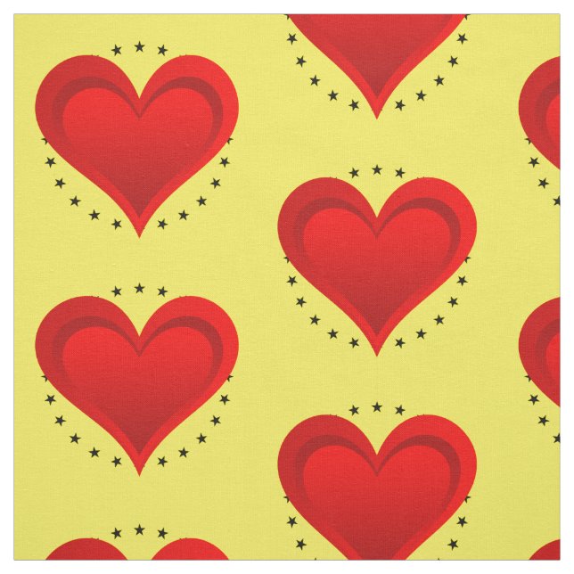 Gradients RED KÄRLEK HEART + din backgr. & idéer Tyg (Provkarta)