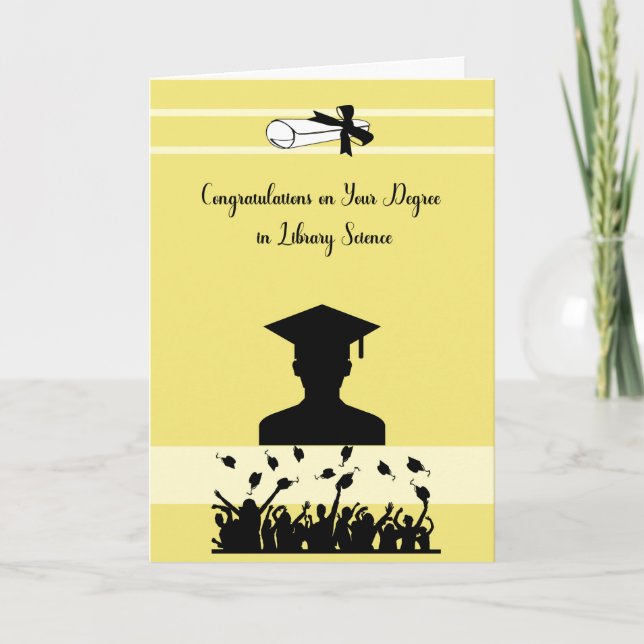 Gradkort i Bibliotek Science med Male Grad. Kort (Framsida)
