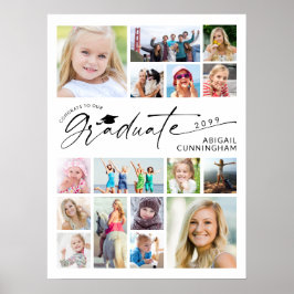 Graduate 16 Photo Memory Board Poster