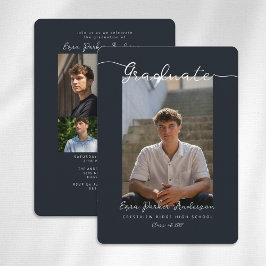 Graduate Announcement and Invitation with Photos Inbjudningar