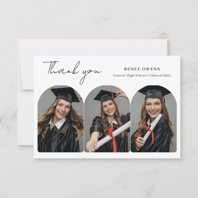 Graduate Arch Photo Graduation Tack Kort (Framsida)