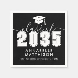 Graduate Black Graduation Pappersservett