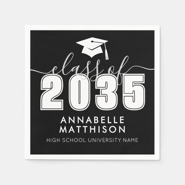 Graduate Black Graduation Pappersservett (Framsidan)