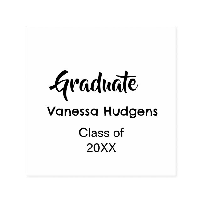 Graduate congratulations name date year class univ självfärgande stämpel (Design)