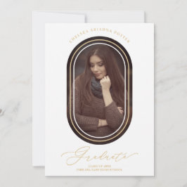 Graduate Fancy Minimalist Oval Frame Golden effect