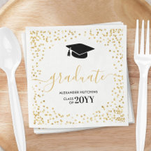 Graduate Gold Glitter Konfetti Examen Fest
