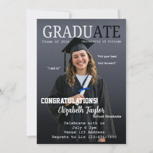 GraduATE Magazine Omslag Examen Fest Inbjudningar