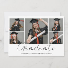 Graduate Modern  Photo Collage Graduation Meddelande
