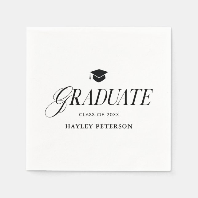 Graduate Modern Simple Graduation Party Pappersservett (Framsidan)