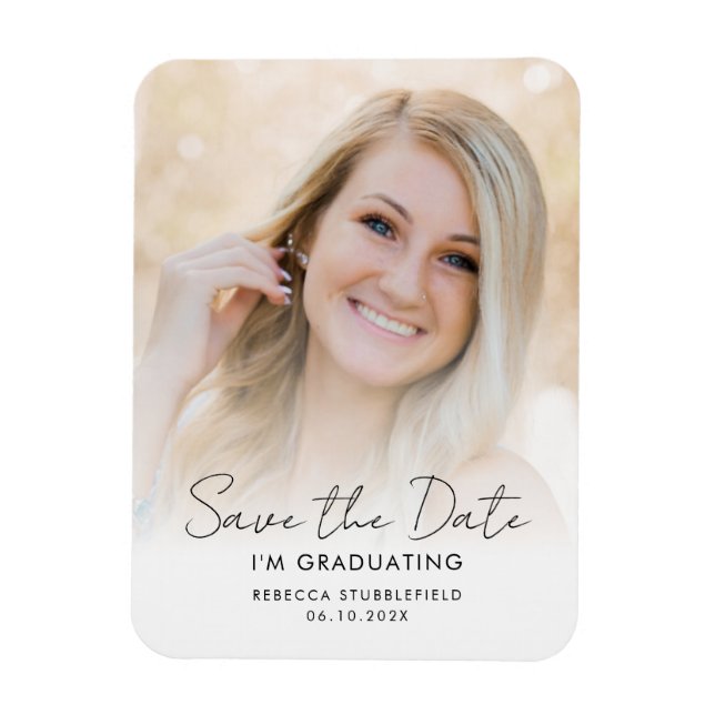 Graduate Photo 2026 Save the Date Announcement Magnet (Vertikal)