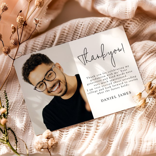Graduate Photo Graduation Thank You Tack Kort (Skapare uppladdad)