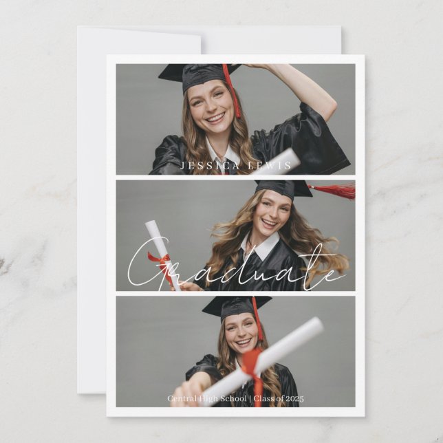 Graduate Photo High School Graduation  Meddelande (Framsida)