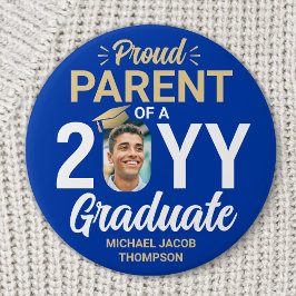 Graduate Photo Proud Parent Royal Blue and Gold Knapp