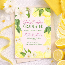 Graduated Party | Lemon Graduation | Summer Grad Inbjudningar