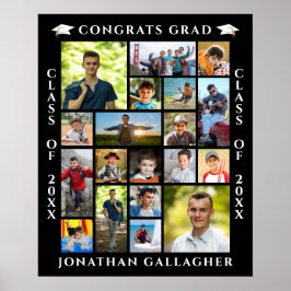 Graduation 19 Photo Collage Congrats Grad Poster