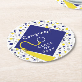 Graduation 2026 Congrats Underlägg Papper Rund