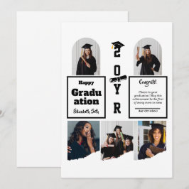 Graduation 5 Photo Celebration Graduate Template Kort