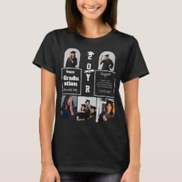 Graduation 5 Photo Celebration Graduate Template T Shirt