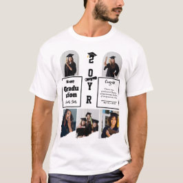 Graduation 5 Photo Celebration Graduate Template T Shirt