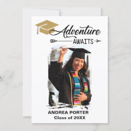 Graduation Adventure Awaits Party Invitation Inbjudningar