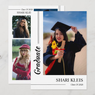 Graduation Announcement Card Template Meddelande