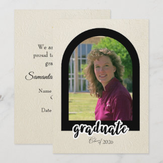 Graduation Announcement fromHigh School with Photo Kort
