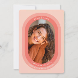Graduation Announcement Grad Photo Card Meddelande