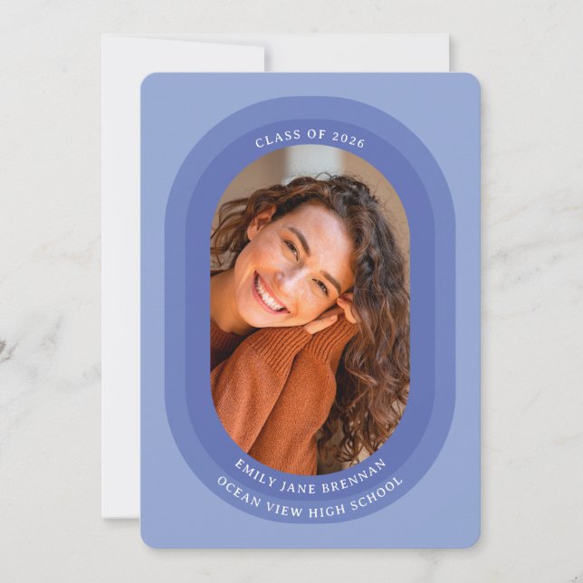 Graduation Announcement Grad Photo Card Meddelande (Framsida)