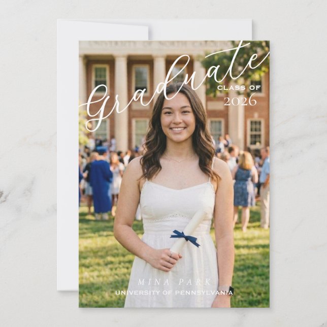 Graduation Announcement Meddelande (Framsida)