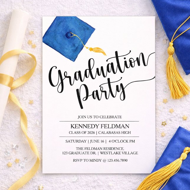 Graduation Announcement | Minimal Senior Portrait  Inbjudningar (Skapare uppladdad)