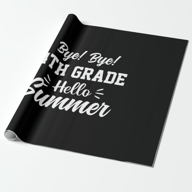 Graduation Art | 4th Grade Hello Summer Presentpapper (Utrullad)