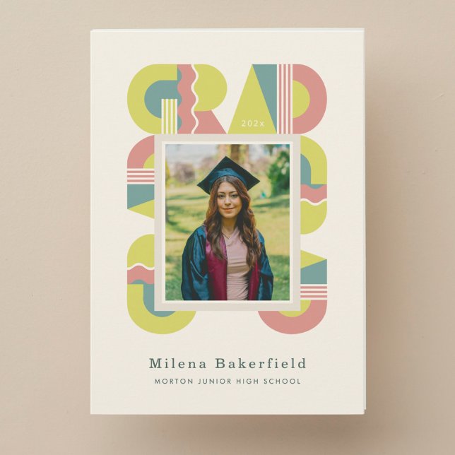 Graduation card class of 2026 retro meddelande (Skapare uppladdad)