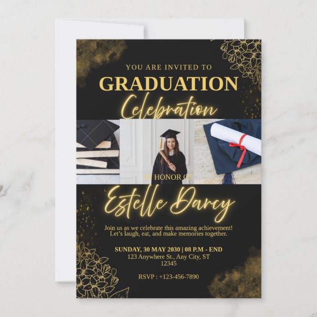 Graduation Celebration Invitation Inbjudningar (Framsida)